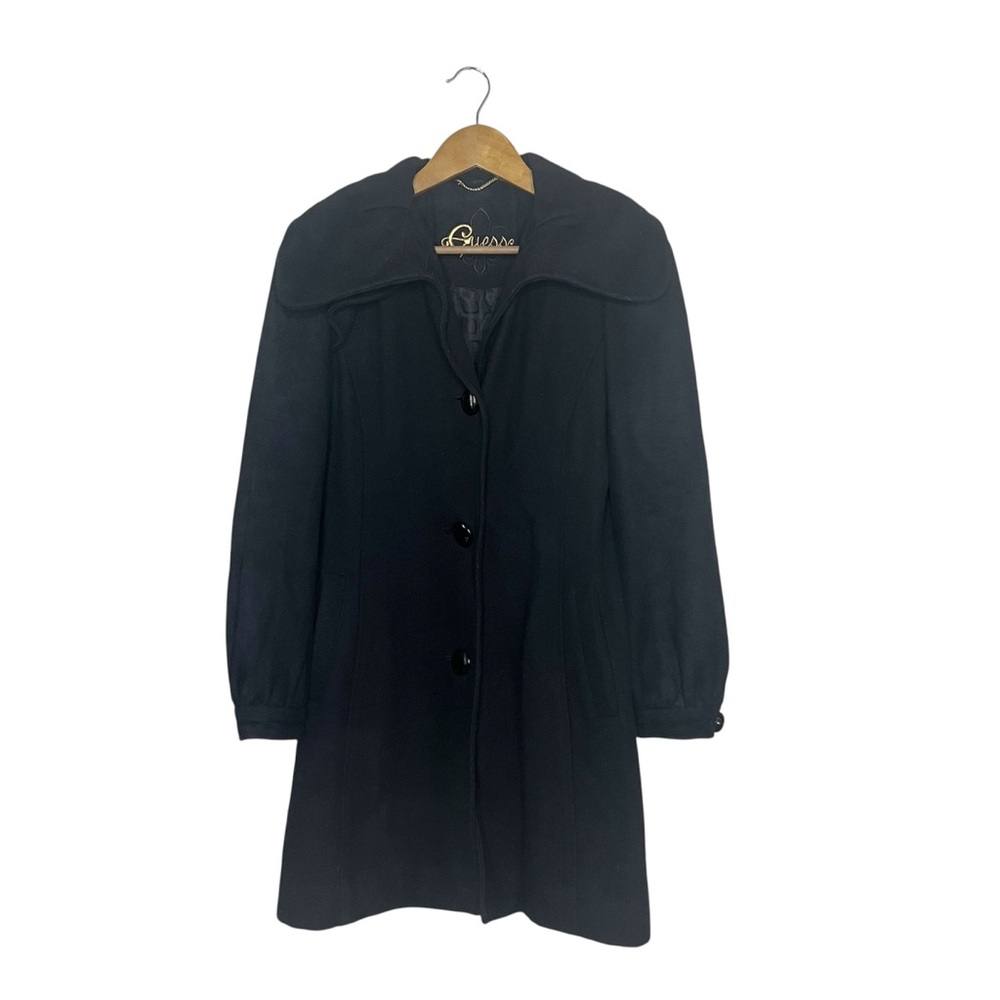Guess Classic Black Pea Coat - Picture 2 of 14